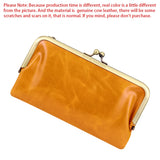 Royal Bagger Retro Long Wallet for Women Genuine Cow Leather Clutch Coin Purse Large Capacity Card Holder with Kiss Lock 1497