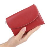 Royal Bagger Trendy Trifold Short Wallet for Women Genuine Cow Leather Credit Card Holder Casual Coin Purse 1502