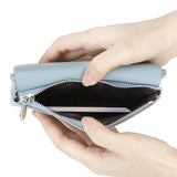 Royal Bagger Soft Wallet Purse for Women, Fashion Casual Multi-card Slots Card Holder, Genuine Leather Trifold Wallets 1842