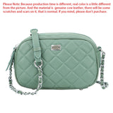 Royal Bagger Genuine Leather Chain Crossbody Bags, Diamond Pattern Camera Bag, Luxury Shoulder Purse for Women 1664