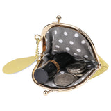 Royal Bagger Mini Coin Purses for Women Genuine Cow Leather Small Clip Pouch Fashion Clutch Lipstick Bag Key Bags 1501