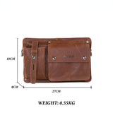 Royal Bagger Messenger Bag for Men Real Cowhide Retro Fashion Shoulder Bags Business Casual Man Sling Pocket Genuine Cow Leather