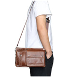 Royal Bagger Messenger Bag for Men Real Cowhide Retro Fashion Shoulder Bags Business Casual Man Sling Pocket Genuine Cow Leather