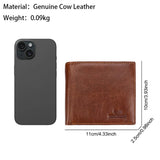 Royal Bagger RFID Blocking Short Wallets Genuine Cow Leather Vintage Coin Purse Large Capacity Male Card Holder 1471