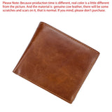 Royal Bagger RFID Blocking Short Wallets for Men Crazy Horse Leather Cowhide Card Holder Vintage Trifold Male Wallet Purse 1469